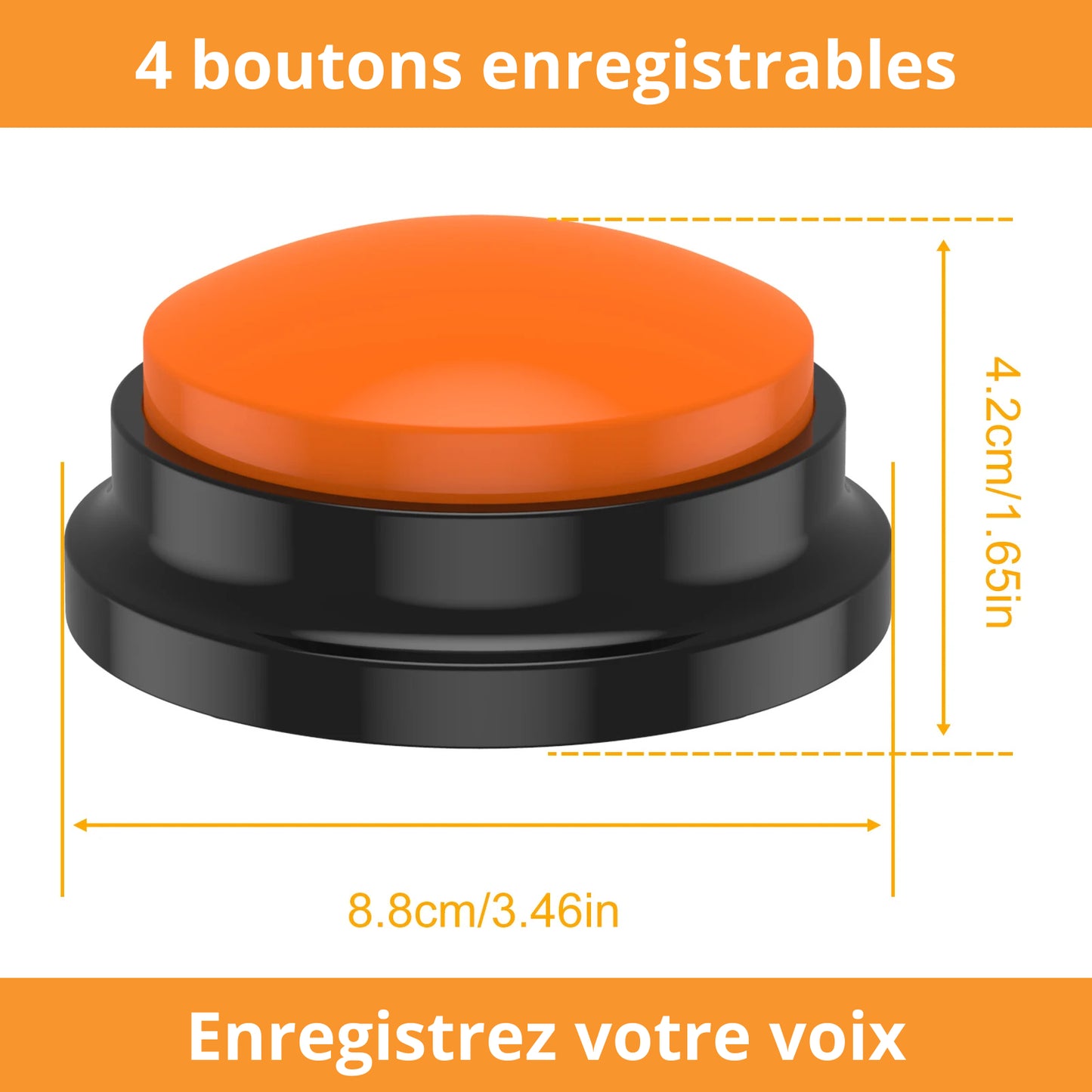 boutons enregistrables pour éducation canine