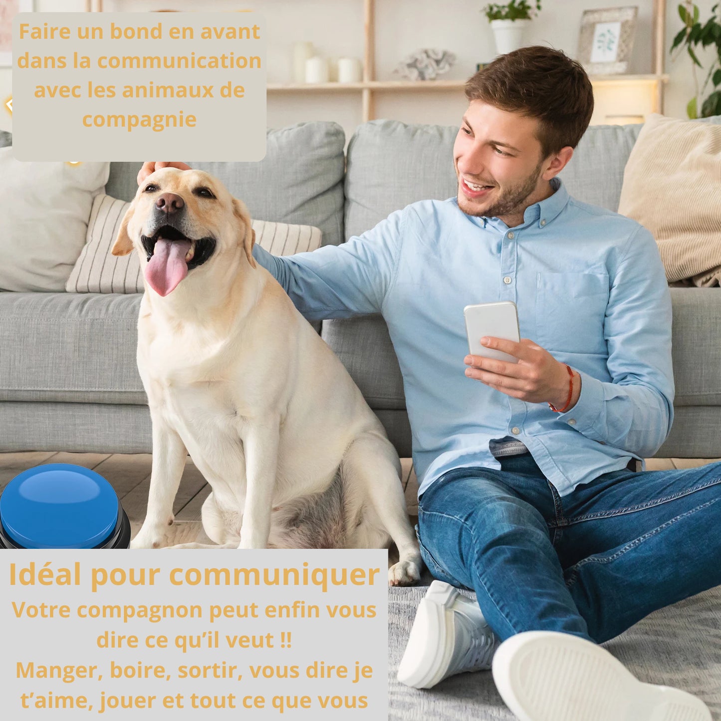 boutons pour communiquer avec mon chien enregistrable