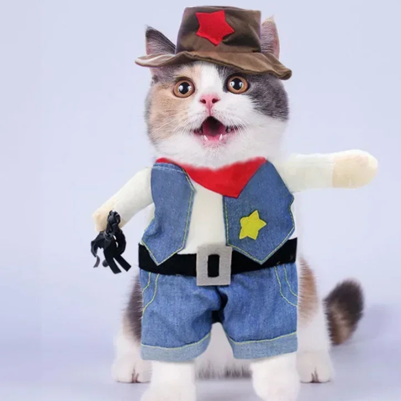 Costume d'Halloween Cowboy pour Chien et Chat