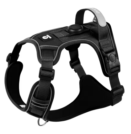 Harnais Anti-Traction – Contrôle, confort et sécurité en promenade, noir