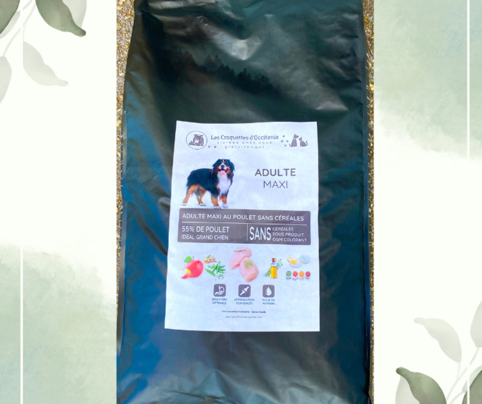 sac de croquettes adulte maxi grand chien en 12kg