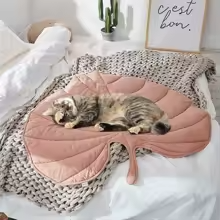 Matelas Feuille Durable rose- Confort Chien Chat Enfant