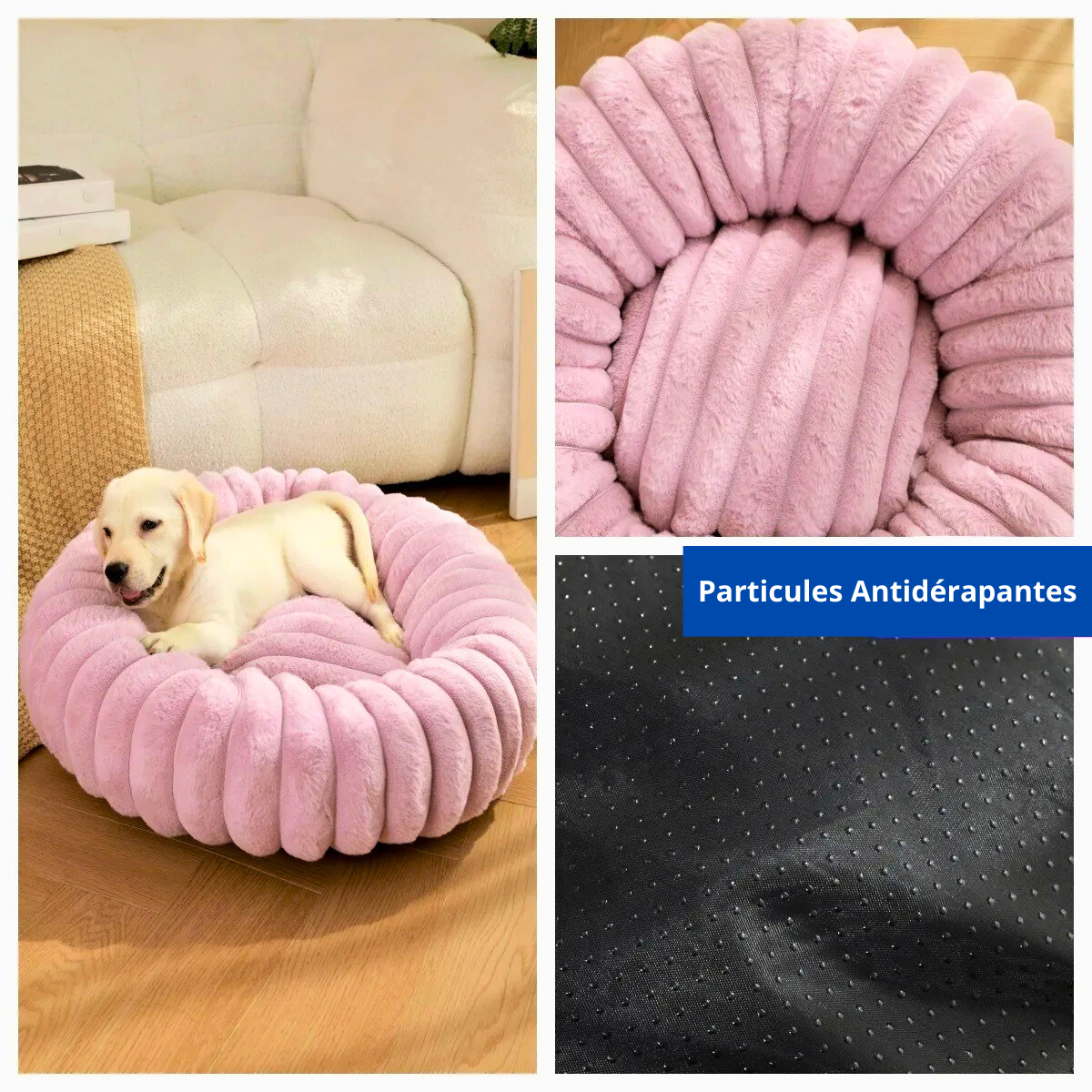 Lit Douillet en Forme de Donuts pour Petits et Chiens moyens