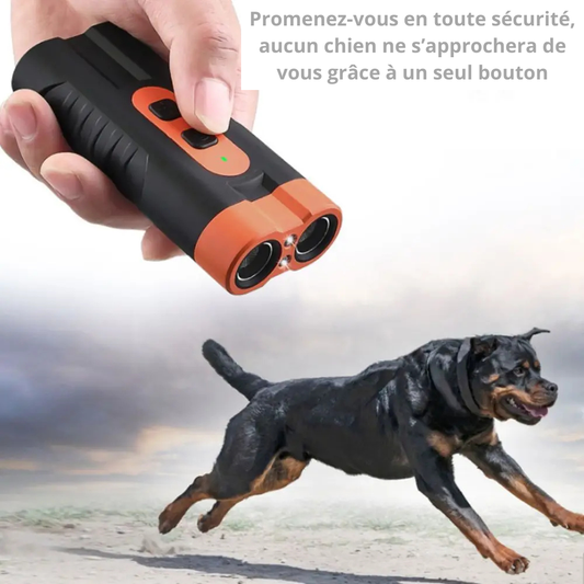 Répulsif Anti-Aboiement Ultrasonique Rechargeable - Dressage Chien Efficace