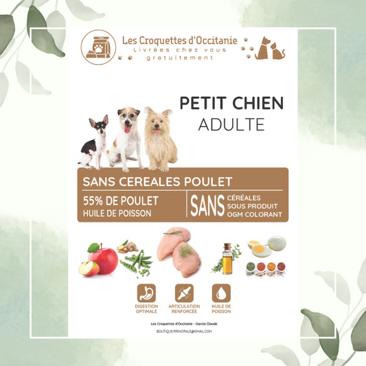 Croquettes Sans Céréales pour Petit Chien Adulte en 12Kg